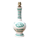 White ceramic lamp, green and blue décor, 60s