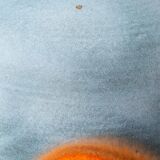 XXL Mid-Century Modern grey and orange ceramic table lamp Carstens Tönnieshof