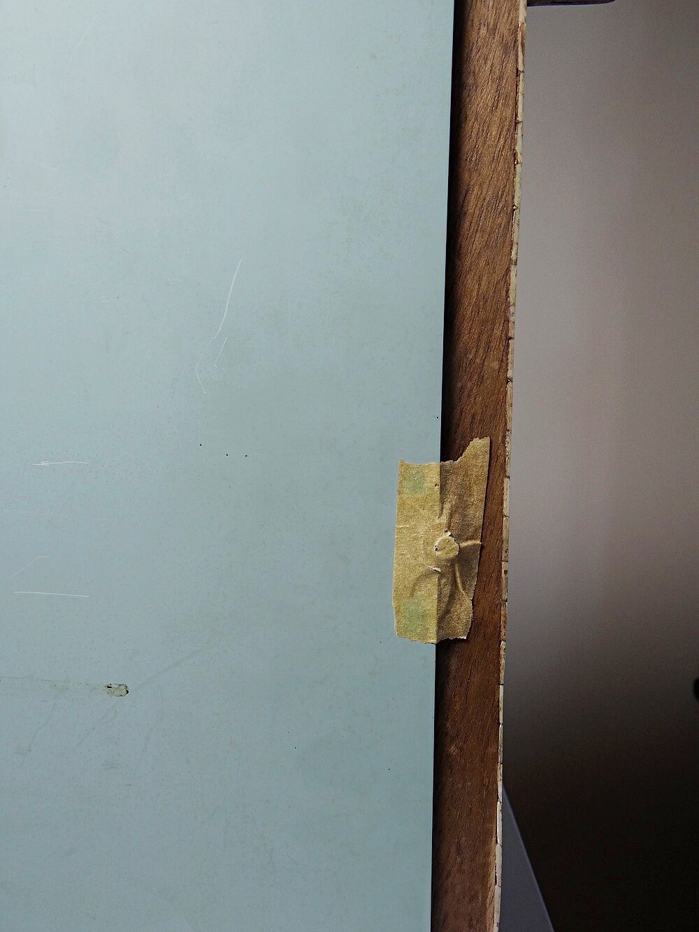 Mirror window Rajasthan in hand-painted bone decor with an ancient horseman from the early 20th century.