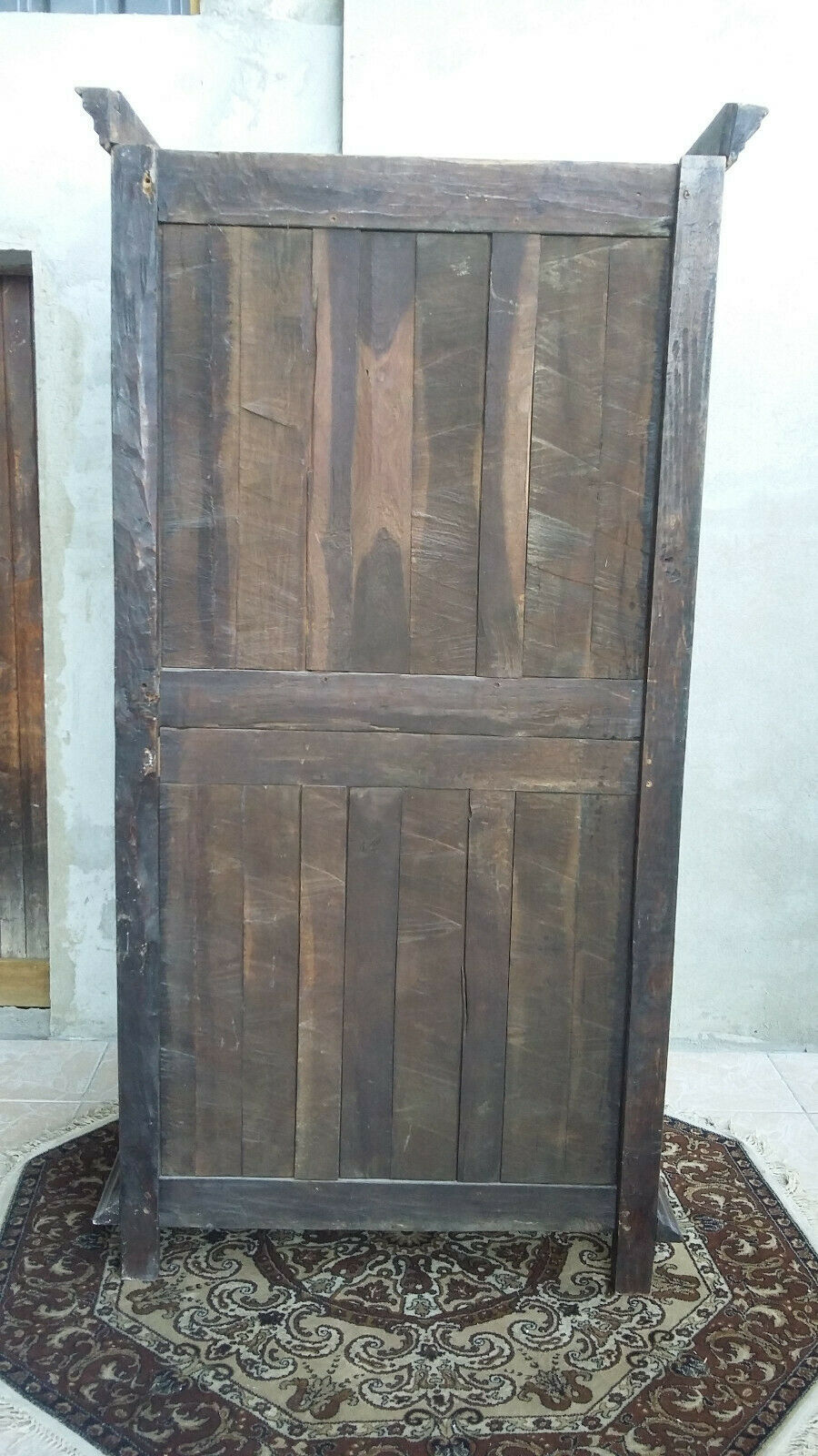 Rustic buffet in natural wood