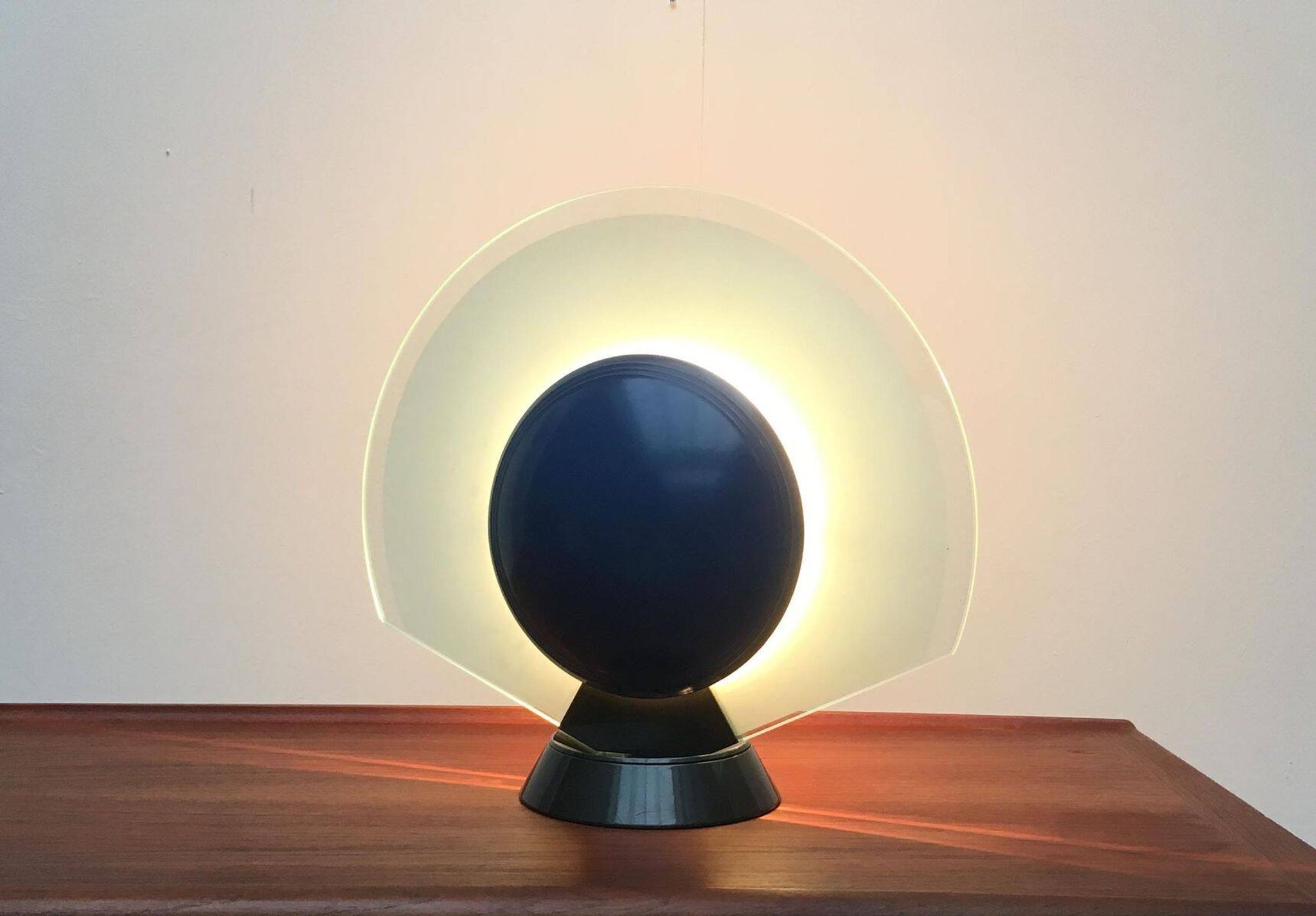 Postmodern table lamp Tikal by P.G. Ramella for Arteluce, 1980s.