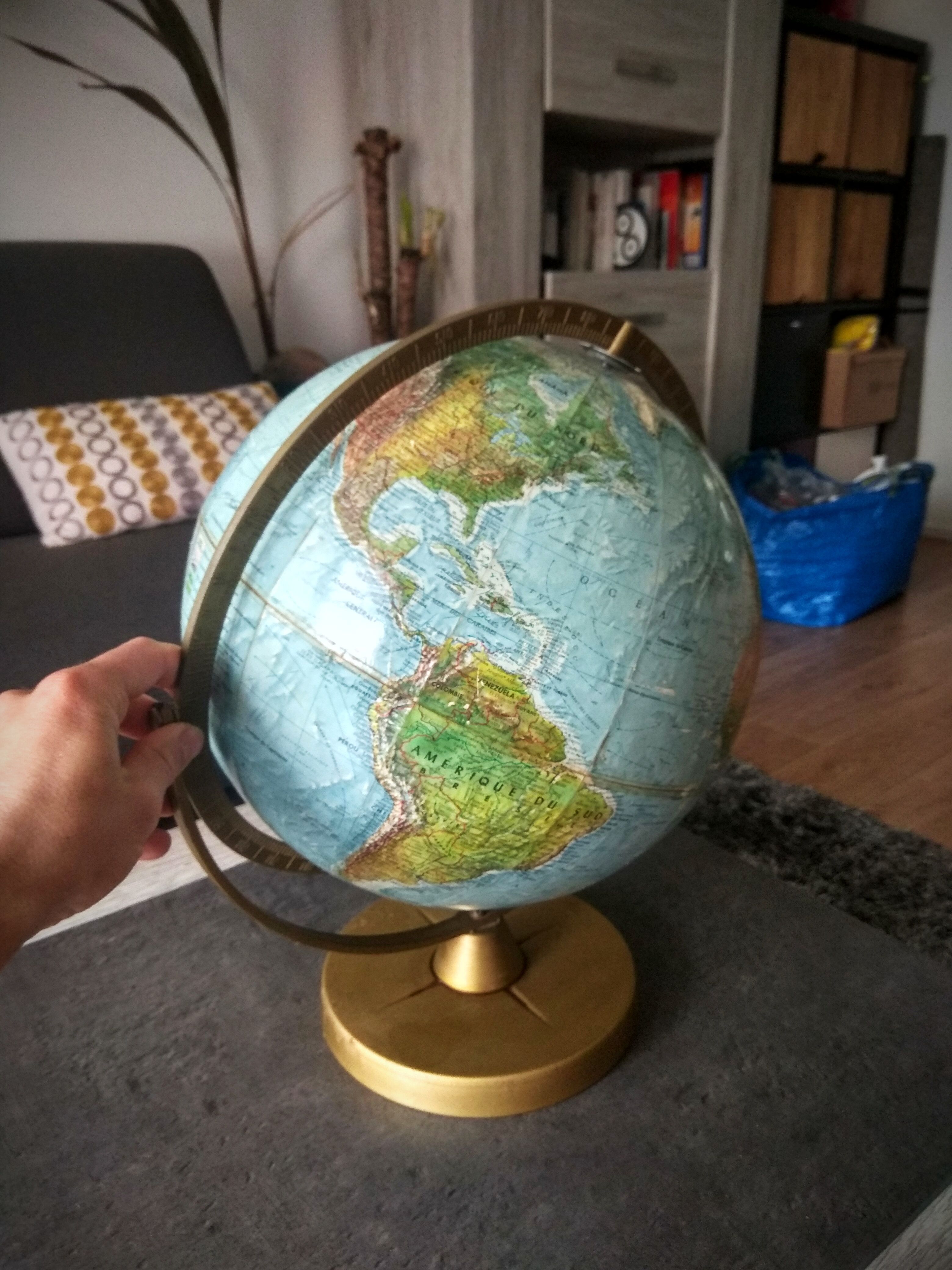 Vintage globe 60 scan globe a/s replogle 1960 Denmark (rotatable 360 °)