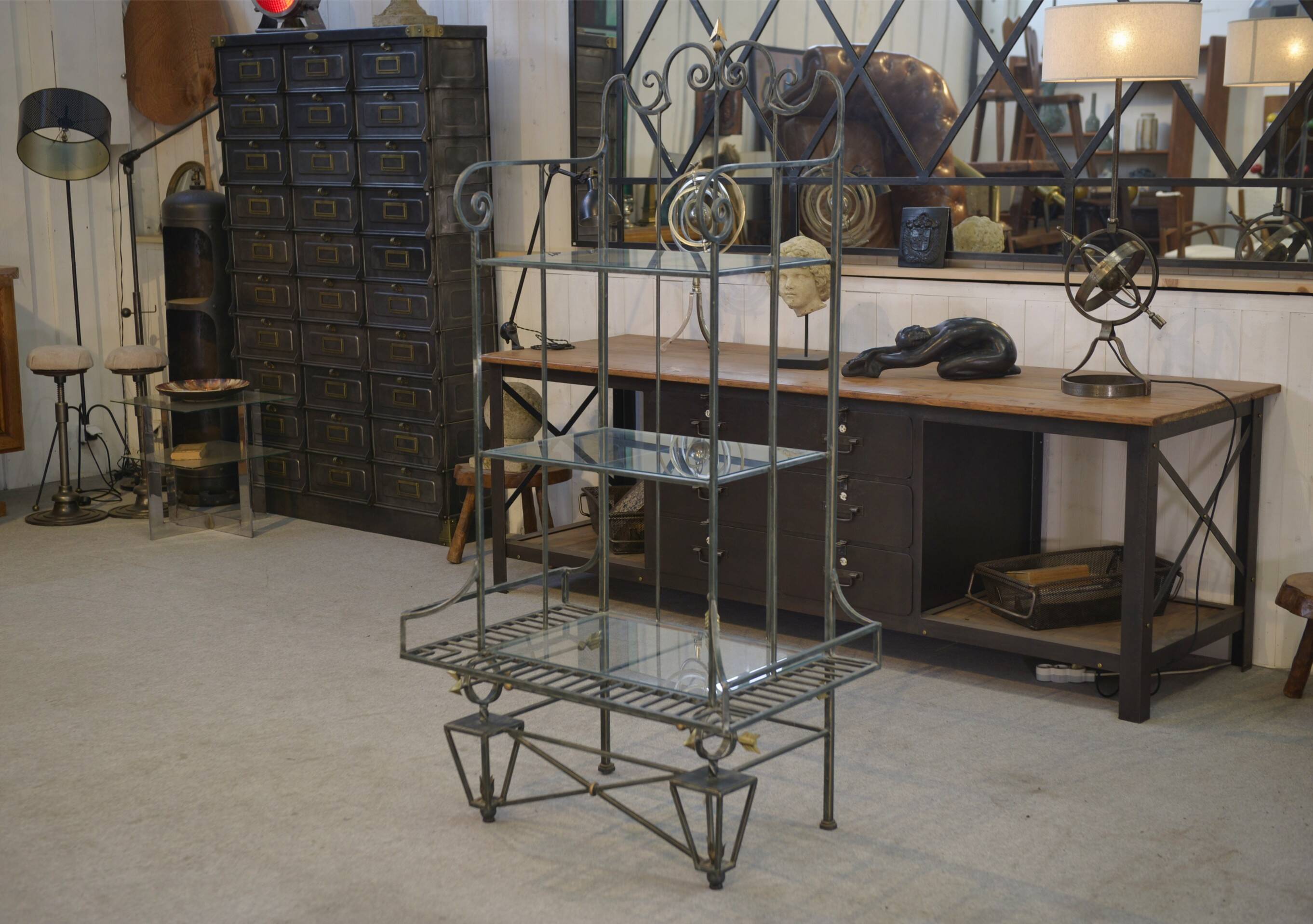 Wrought iron shelf 1950s