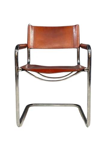 Vintage chrome and leather chair