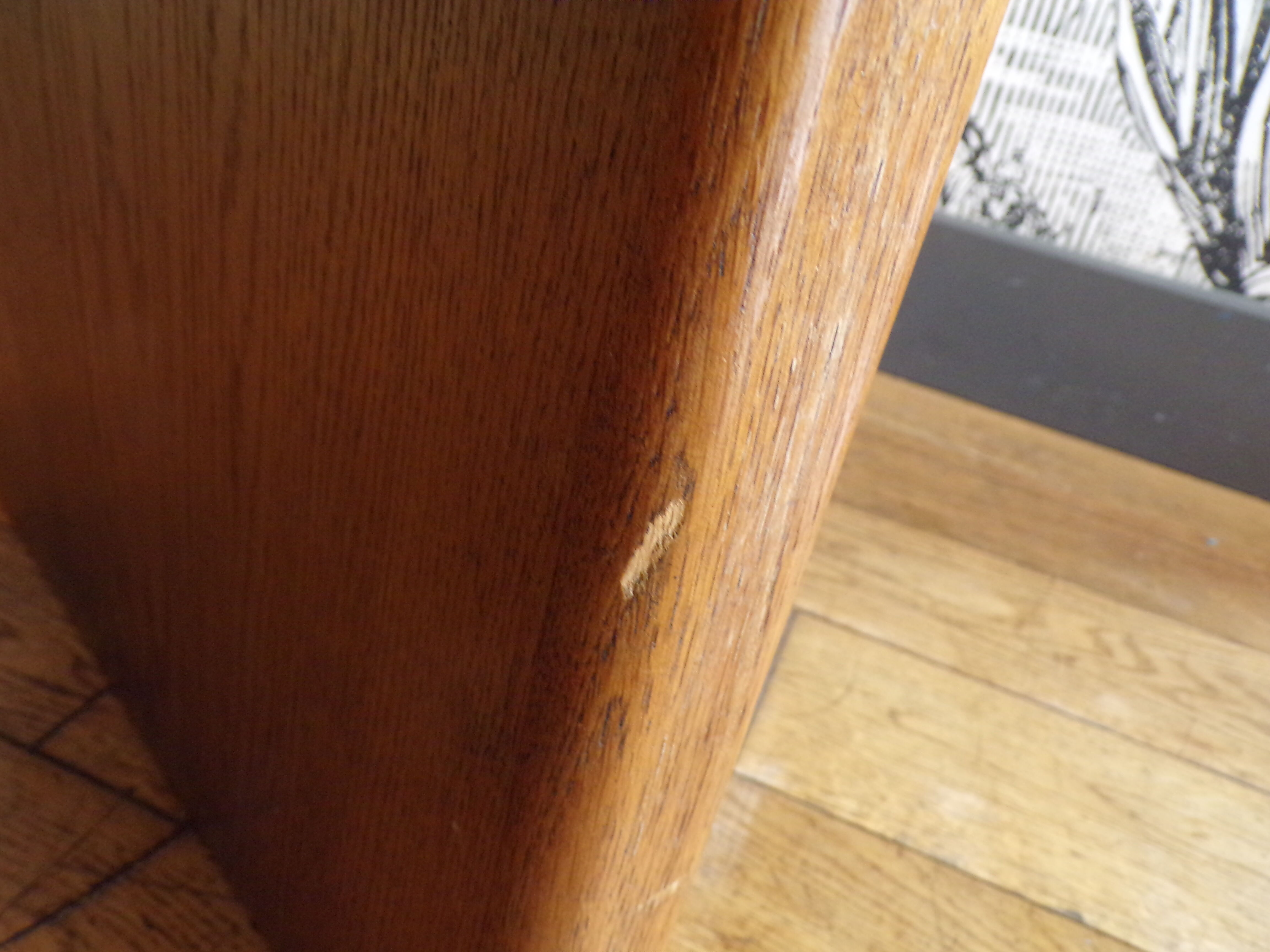 1960 minimalist oak bench