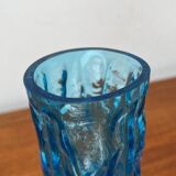 Glass vase with bark design by Ingrid Glas, Germany, 1960s.