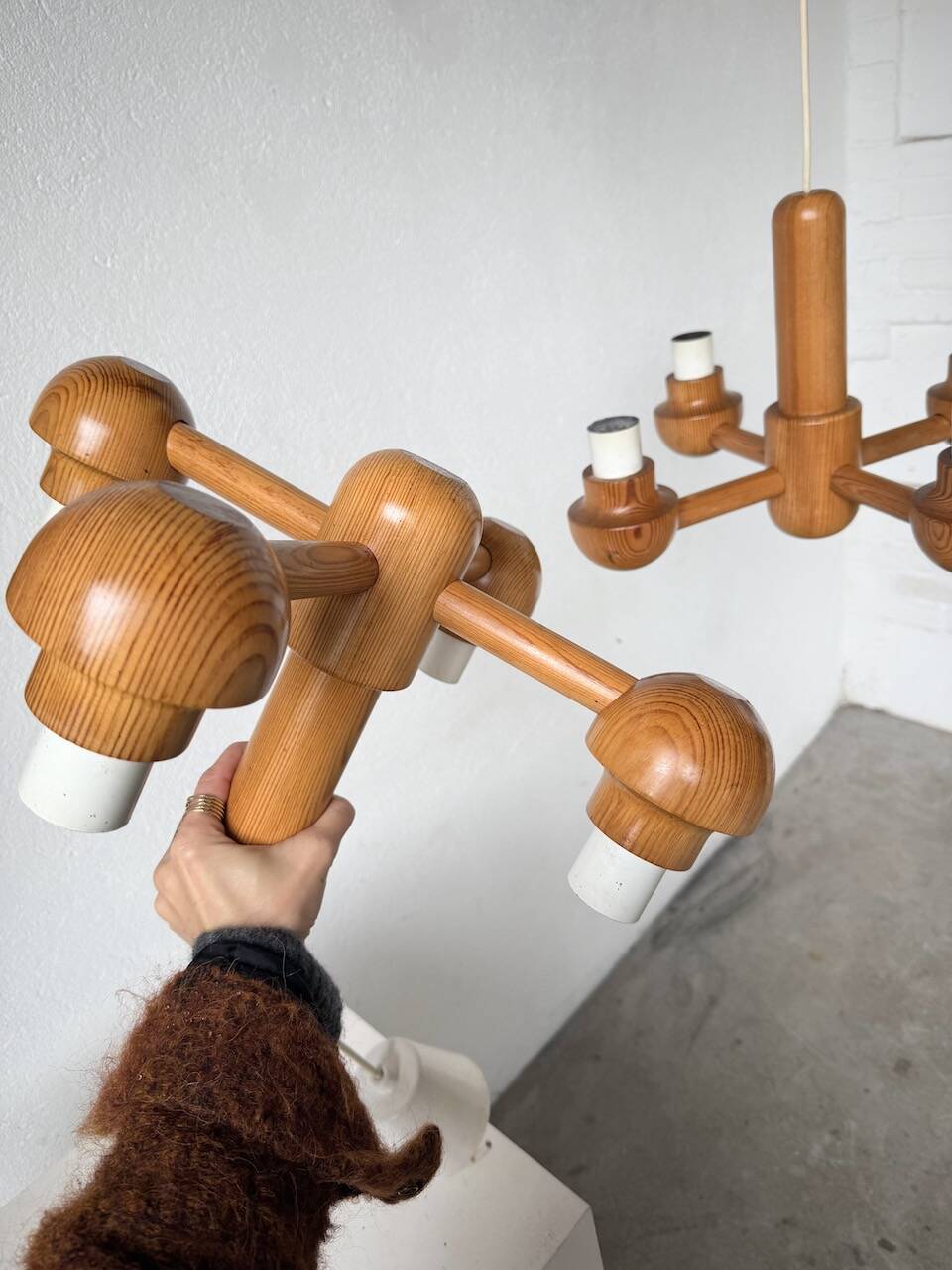 Paire de suspensions Ikea en pin 1980