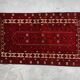 Vintage Afghan tribal prayer rug, hand-knotted from the 1950s.