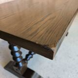 Vintage coffee table with turned wood legs