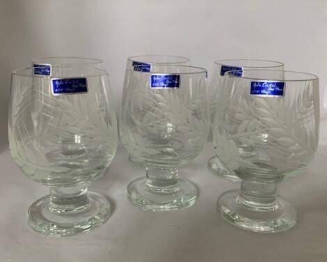 6 Bayel crystal glasses