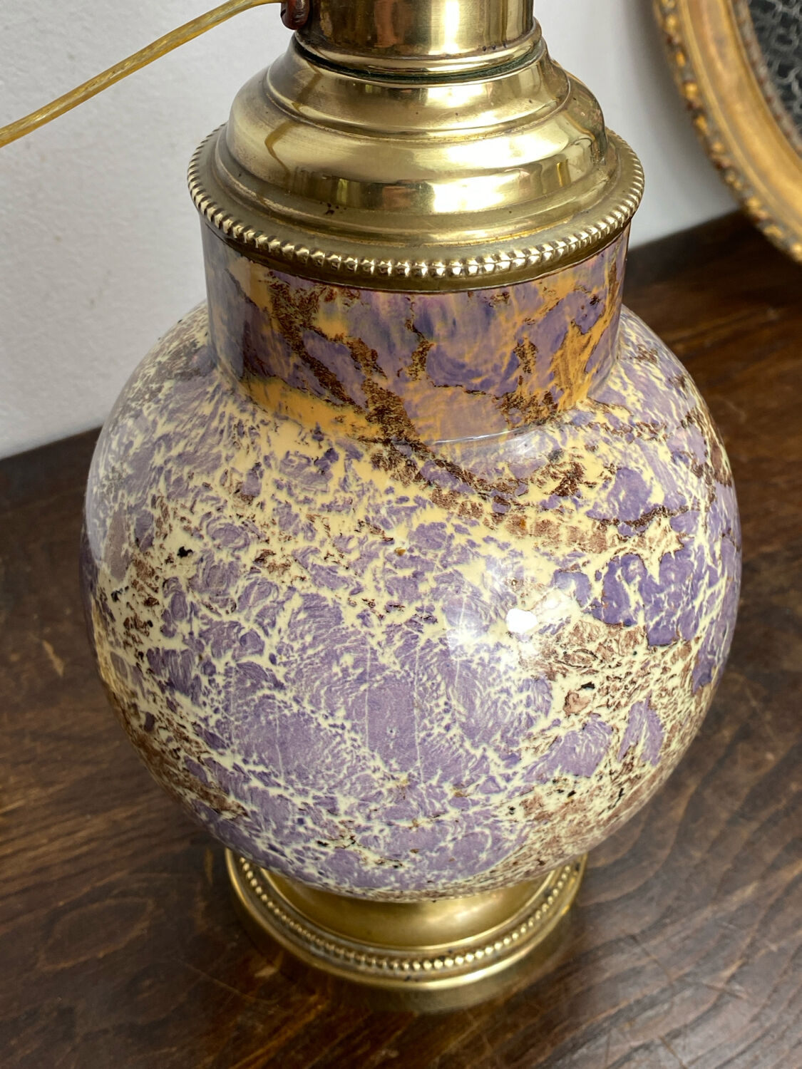 Ceramic and brass lamp