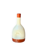 Two-tone cream terracotta bottle vase
