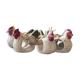 4 ronds de serviettes poule