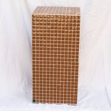 Brown column side table 66x33 cm