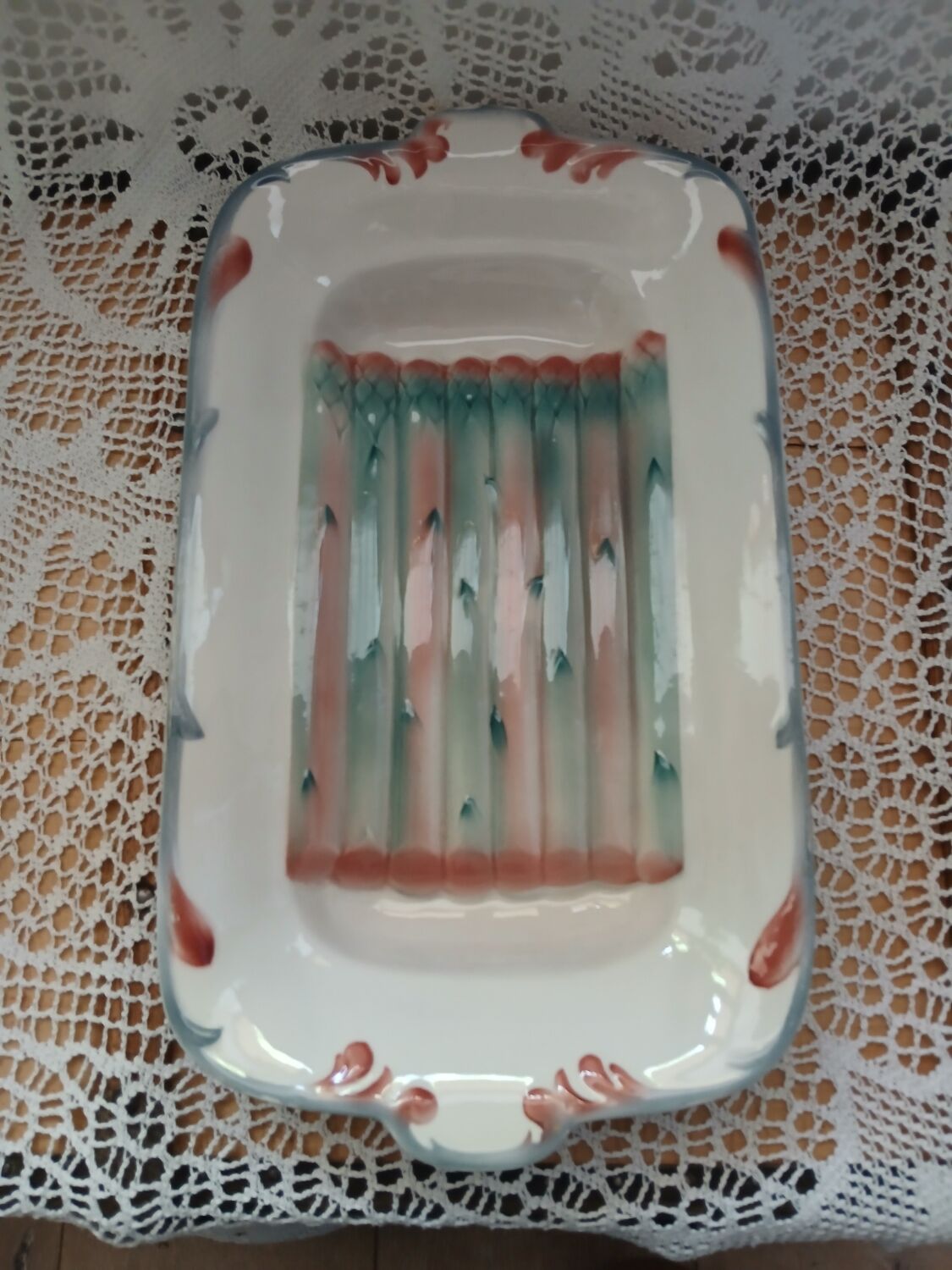 Old Barbotine dish from Digoin and Sarreguemines