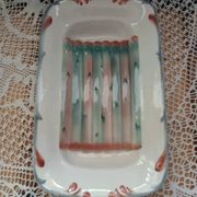 Plat ancien Barbotine Digoin et Sarreguemines