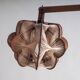 Vintage Danish floor lamp with woven shade