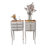 Pair of antique bedside tables