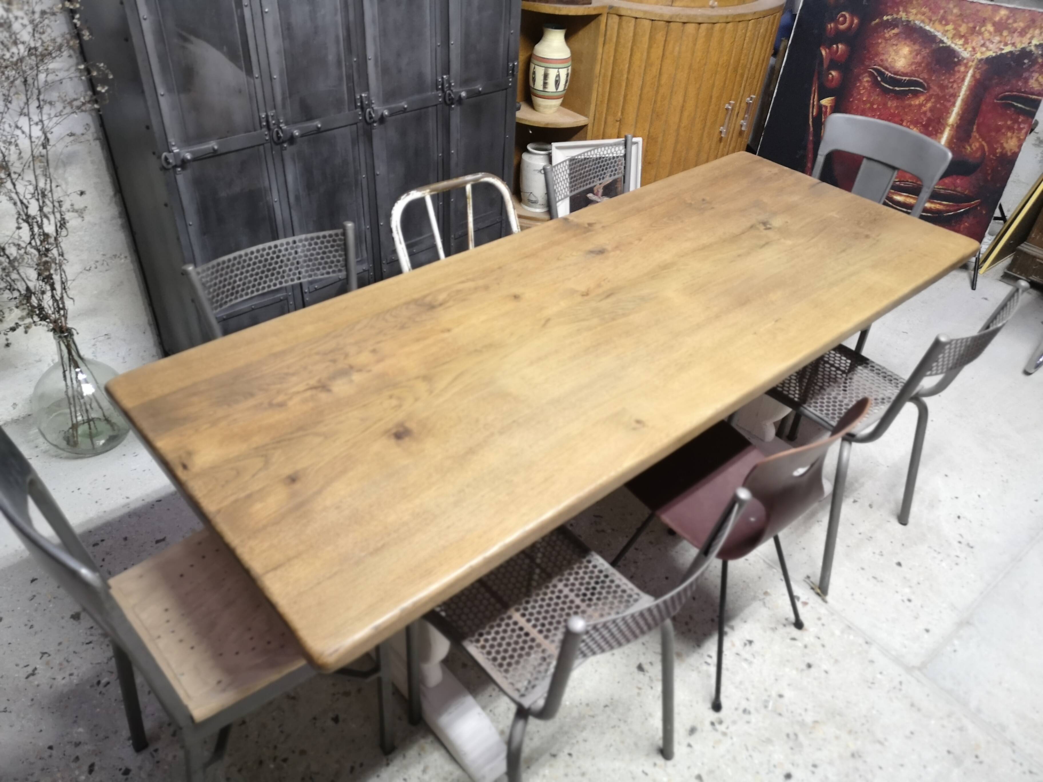 Dining table monastery farmhouse oak old patina shabby chic gustavian