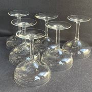 6 Coupes à champagne – Cristal taillé