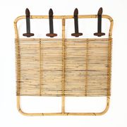 Italian rattan coat rack, 1960s