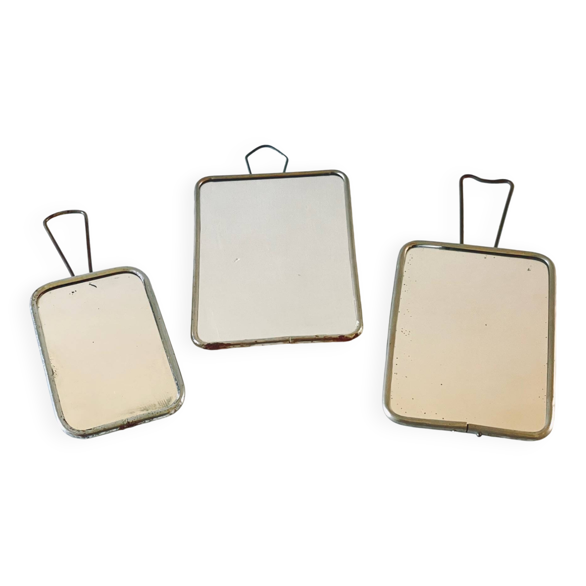 Collection de 3 miroirs barbier vintage