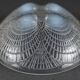 Lalique France opalescent scallop bowl numbered 3204