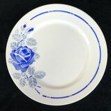 3 flat plates Badonviller model rose no Digoin