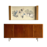 Sideboard and Matching Decorative Art Piece from the Ocean Liner "SS Rotterdam" 1950’s