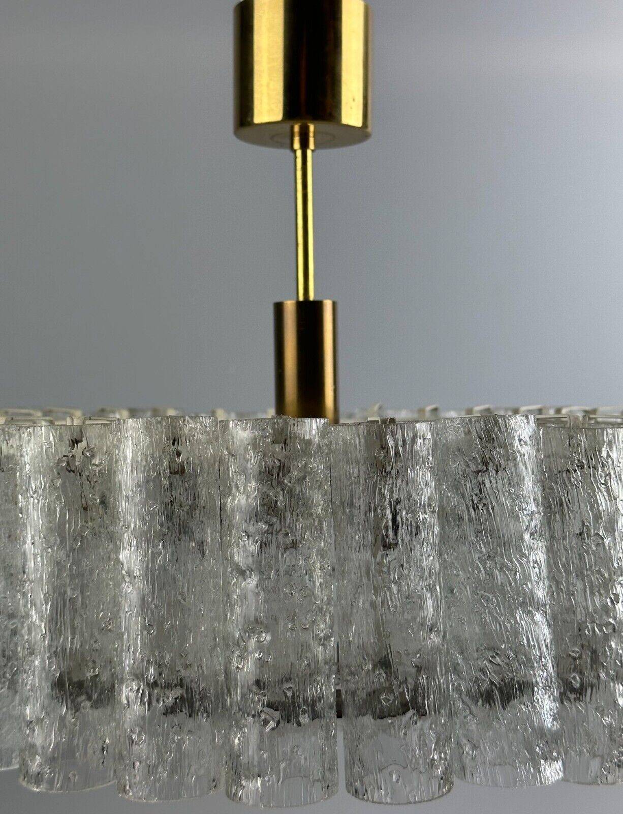 60s 70s chandelier ceiling lamp Doria Leuchten Germany Ice glass design