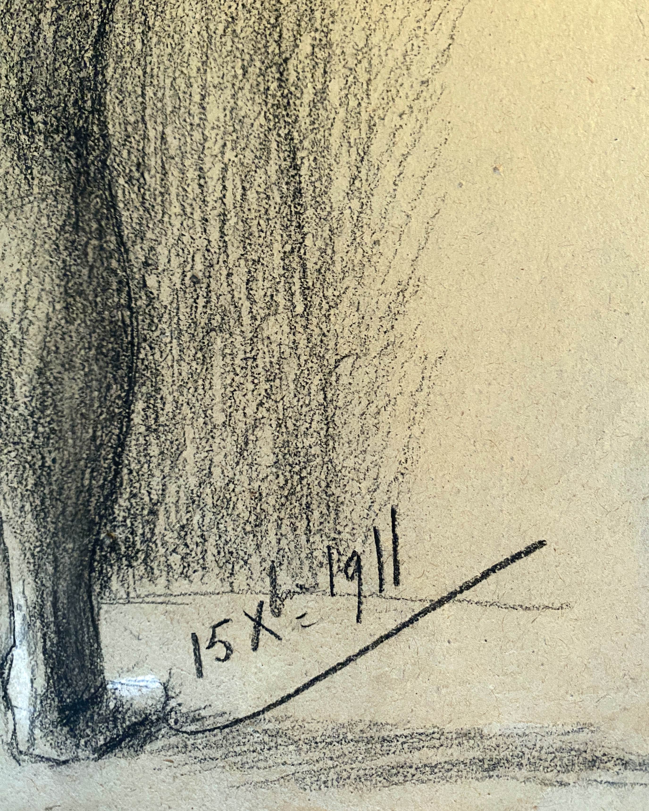 Painting "Nude of a woman" enhanced academic drawing dating from 1911