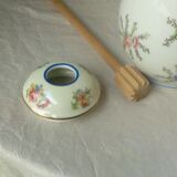 Limoges porcelain chocolatiere with its moussoir