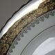 Set of 6 vintage flat plates ADP L Royal Limoges, gilded porcelain - 2