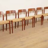 6 x vintage dining chairs | Niels Otto Møller | Model 75 | Teak