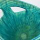 Vase Accolay signé J C en céramique Marron, Bleu France Vintage Design 1960
