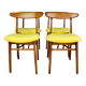 Hałas vintage chair yellow vintage - set of 4