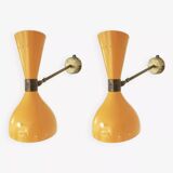 Pair of Italian wall lights, 1950s design