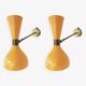 Pair of Italian design wall lights from the 1950s.