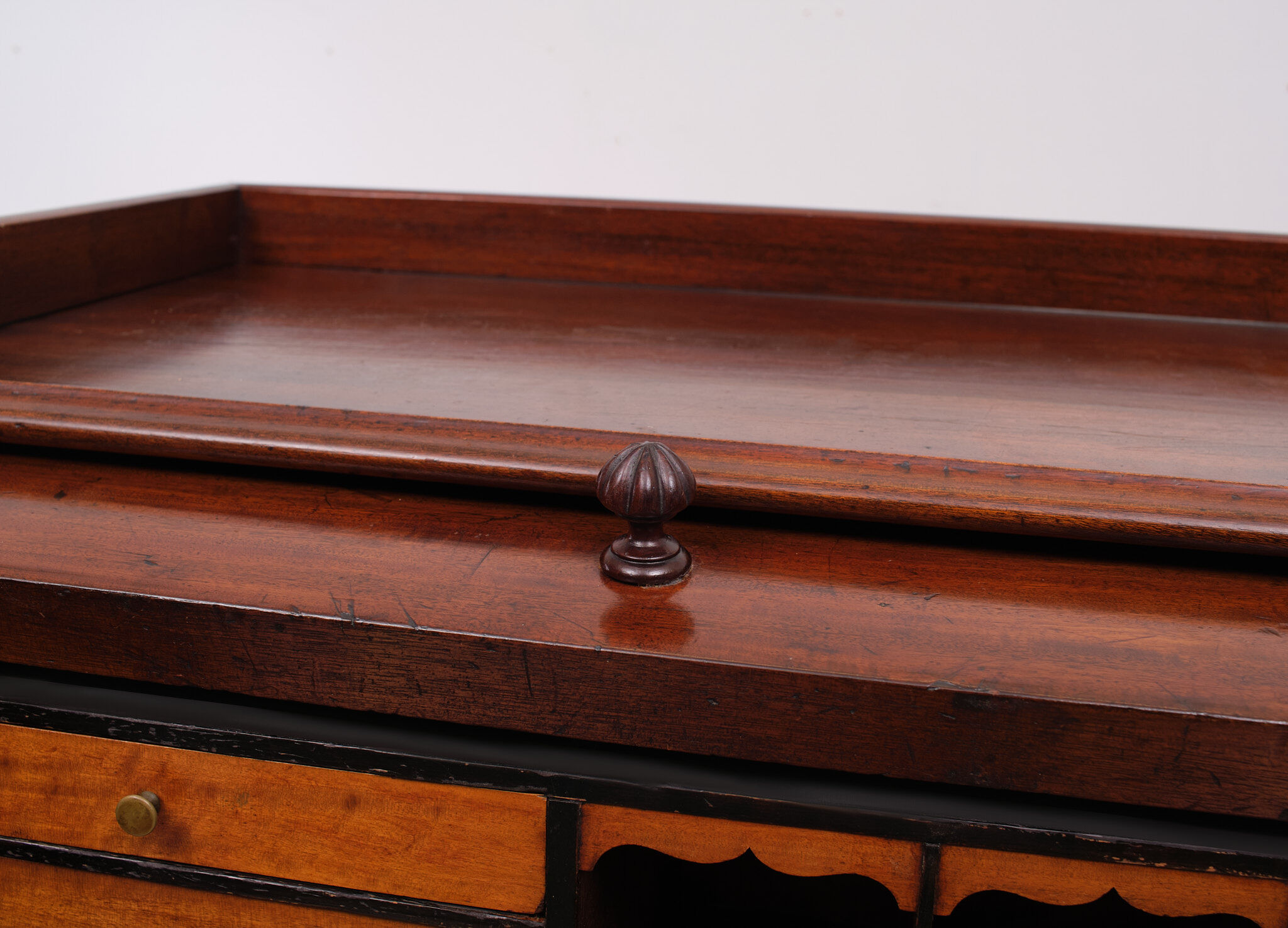 Antique Hobbs & Co. English Roll Top Cylinder Desk