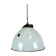 Industrial grey enamel factory lamp with cast iron top, 1960s