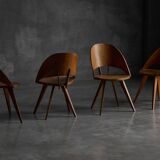 Chaises de salle à manger en contreplaqué, Italie, années 1950