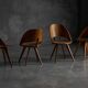 Mid-century plywood dining chairs, Italy, 1950s