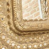 Oval carved wooden mirror 150x101cm