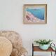 Old painting - old landscape oil painting - golden frame