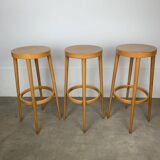 3 tabourets de bar Baumann, années 60, vintage