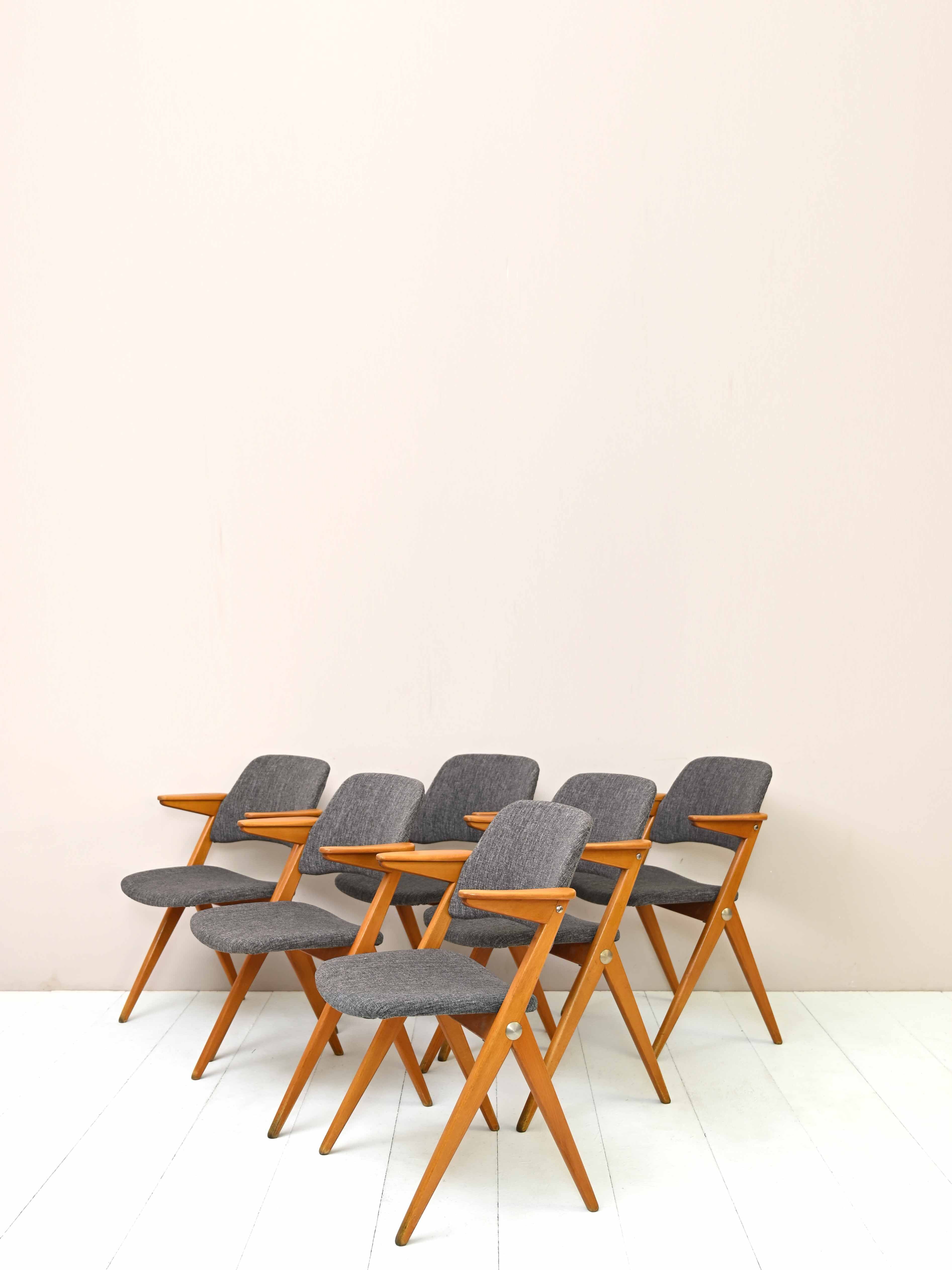 Set of 6 chairs designed by Bengt Ruda for NK