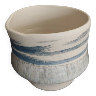 Vintage matcha bowl, stoneware, handcrafted.