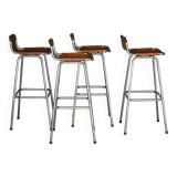 Dal Vera 'Les Arcs' barstools handpicked by Charlotte Perriand. Set of 4