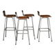 Tabourets de bar « Les Arcs » Dal Vera, sélectionnés par Charlotte Perriand. Lot de 4.