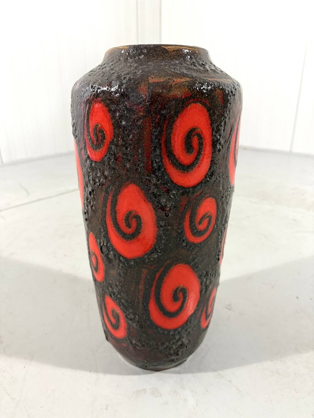 West-Germany pottery vase Fat Lava floor vase 1960’s